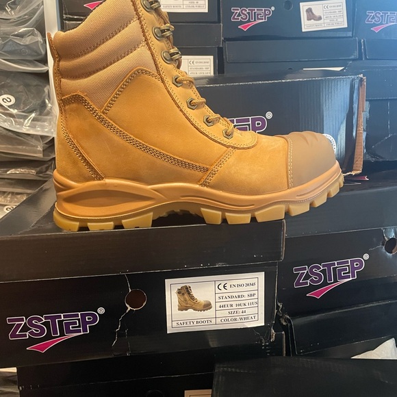 Men’s boots  for work with steel toe lightweight leather boots - Picture 5 of 14